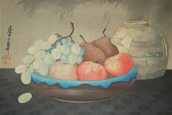 Japanese woodcut still life